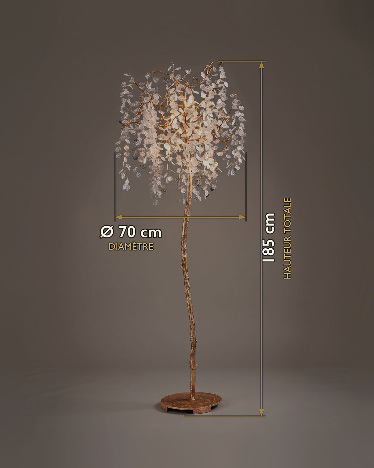 Lampadaire Saule : carte des dimensions