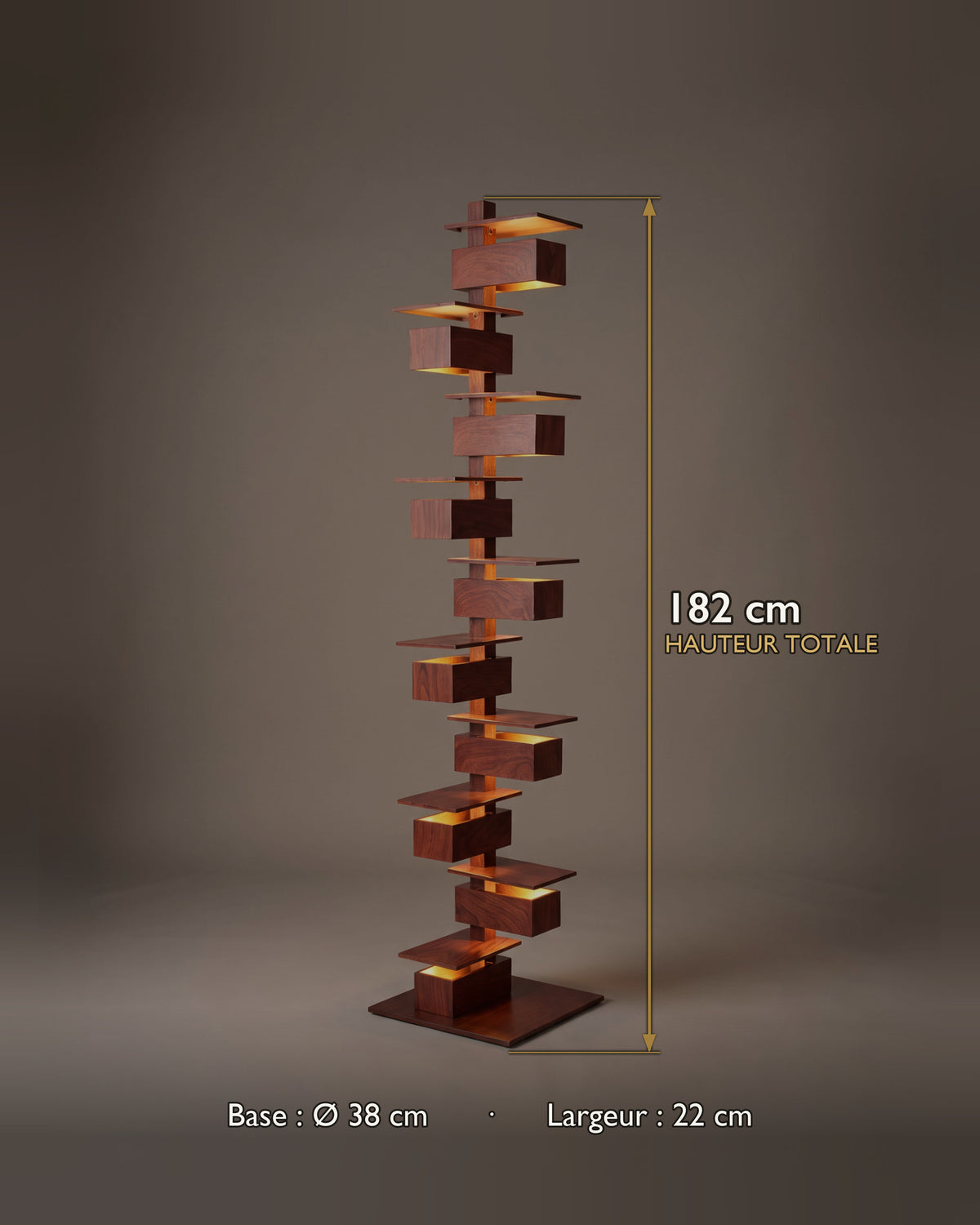 Lampadaire Tour : carte des dimensions