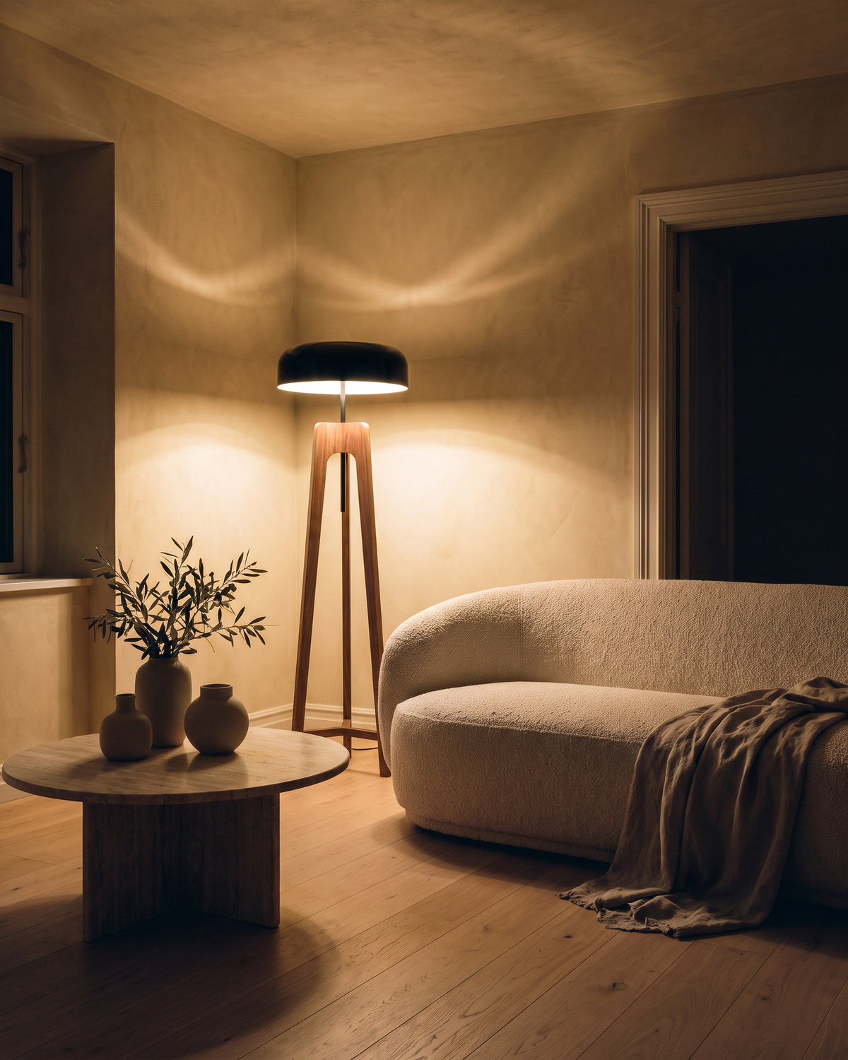 Lampadaire Chapeau allumé de nuit