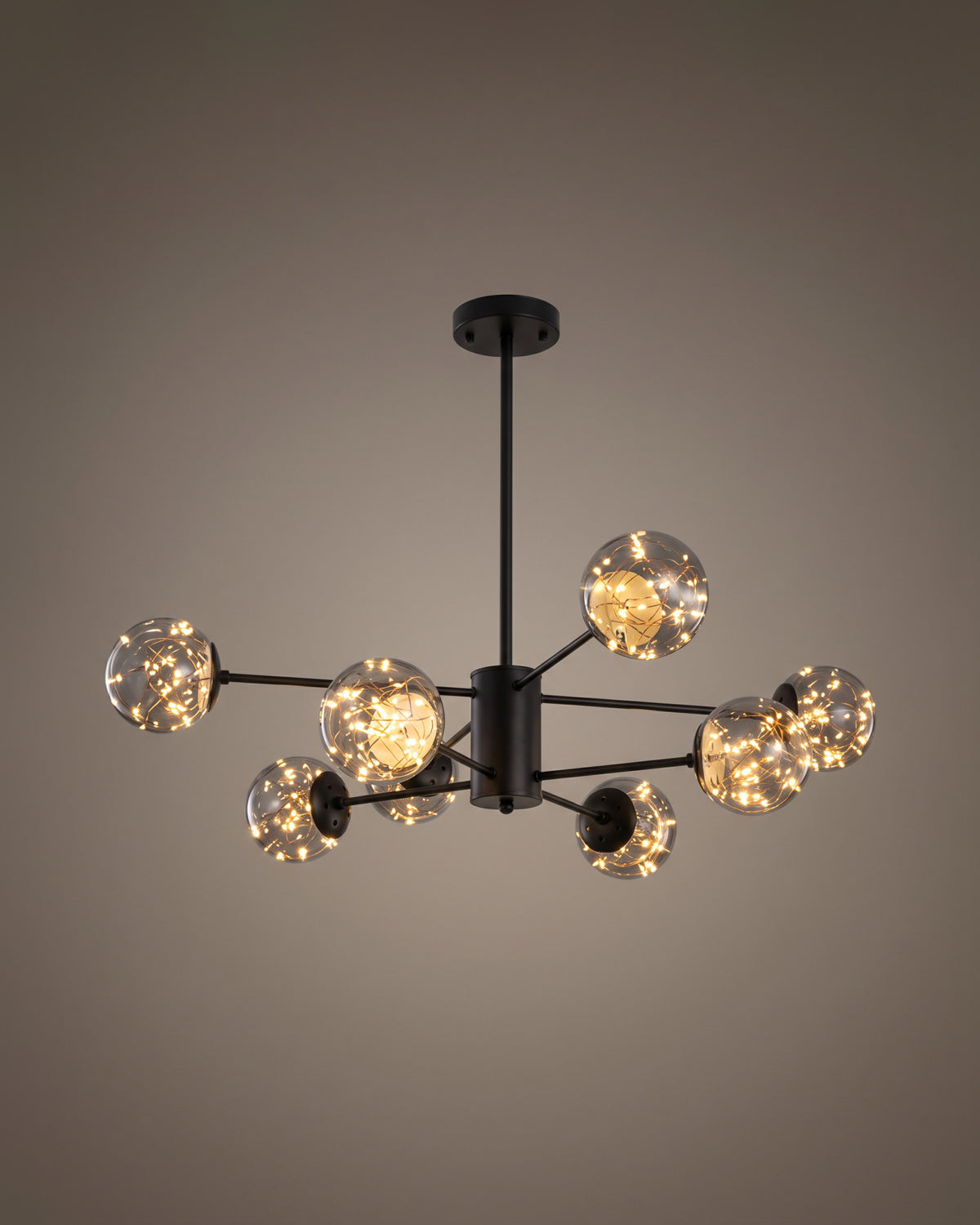 Lustre Pléiade, allumé, photo studio