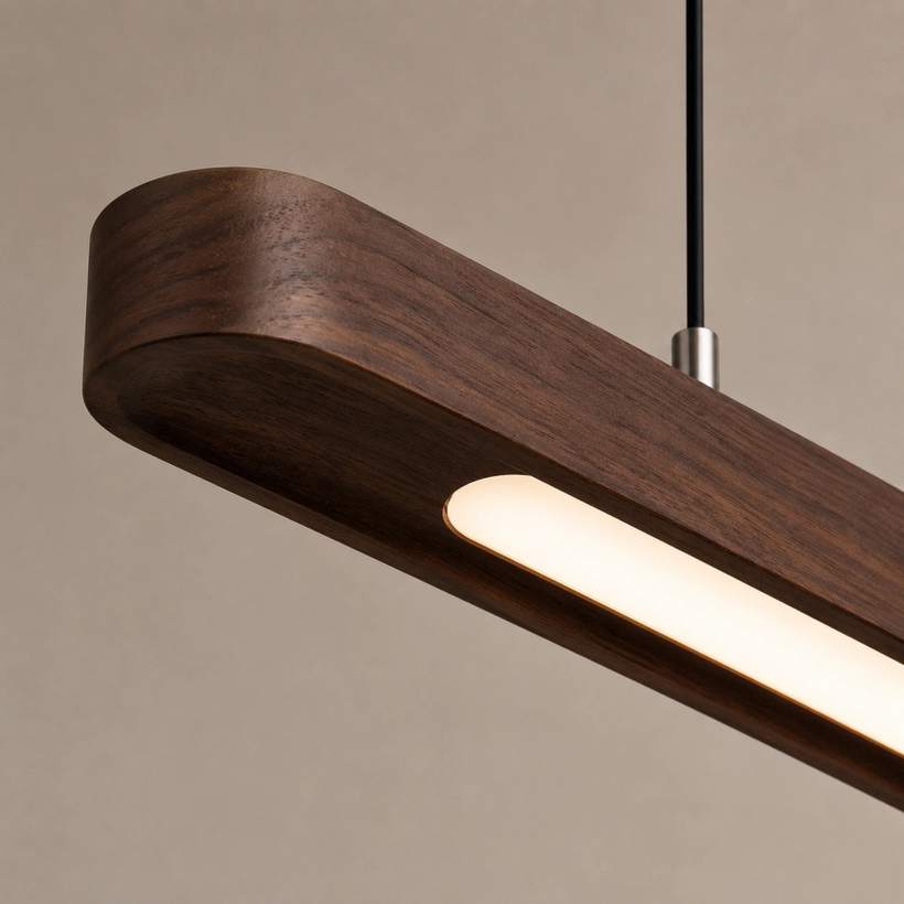 Détail d'une suspension en bois