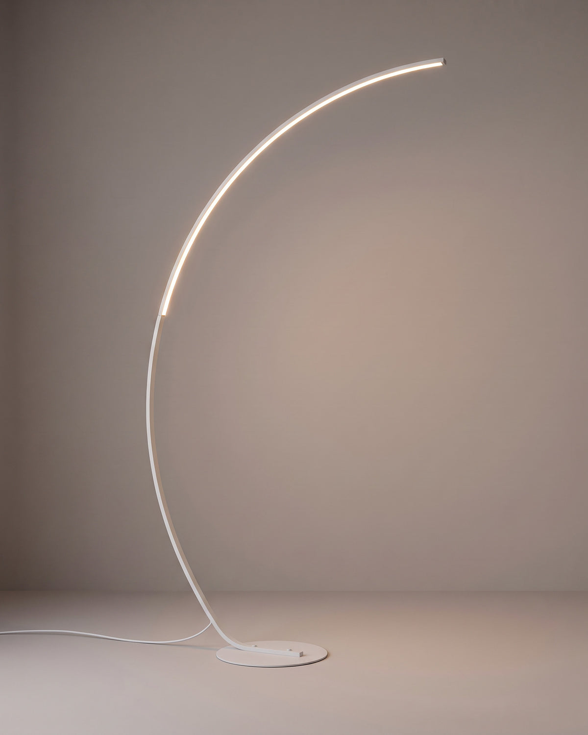 Lampadaire Virgule, blanc