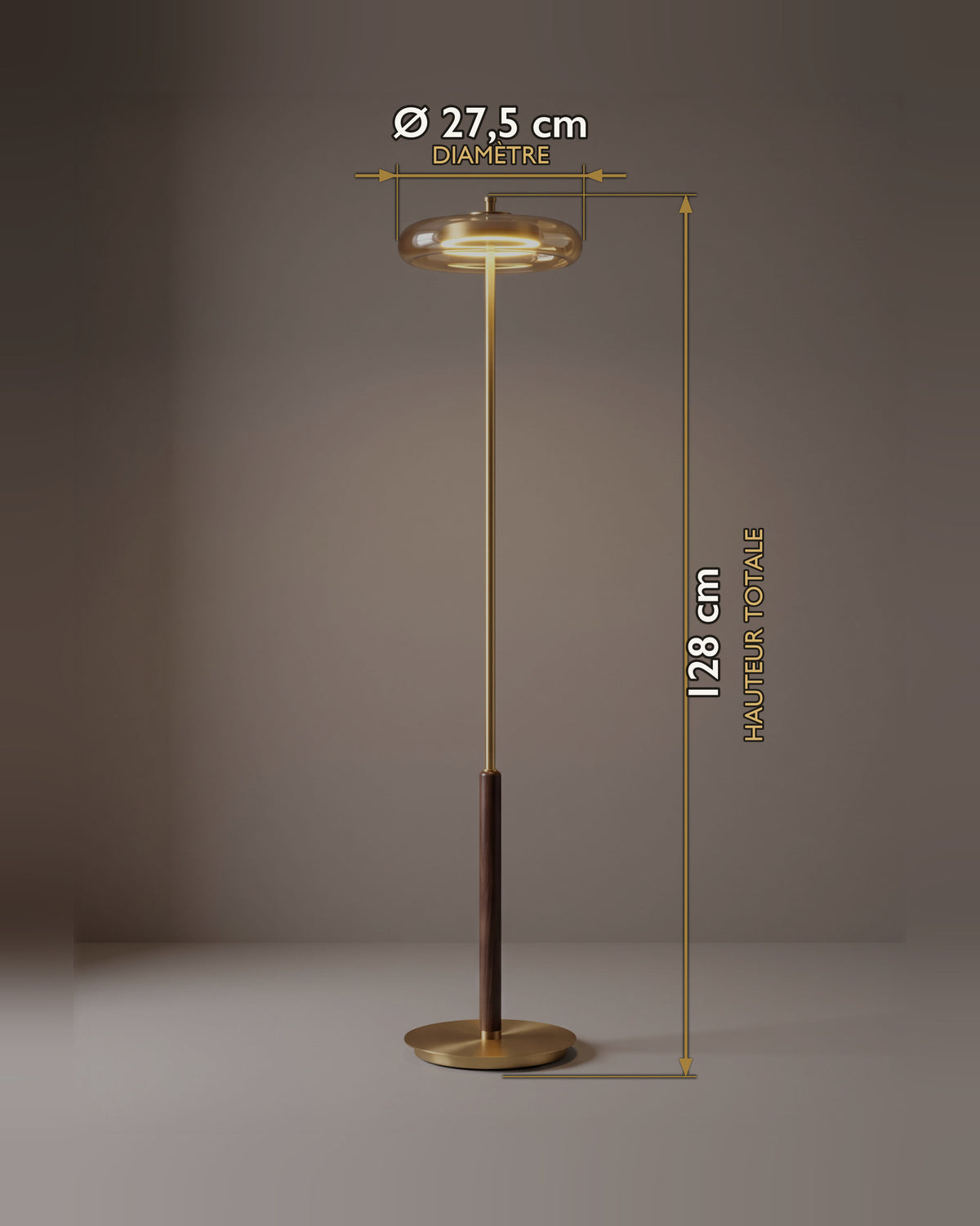 Lampadaire Cèpe : carte des dimensions