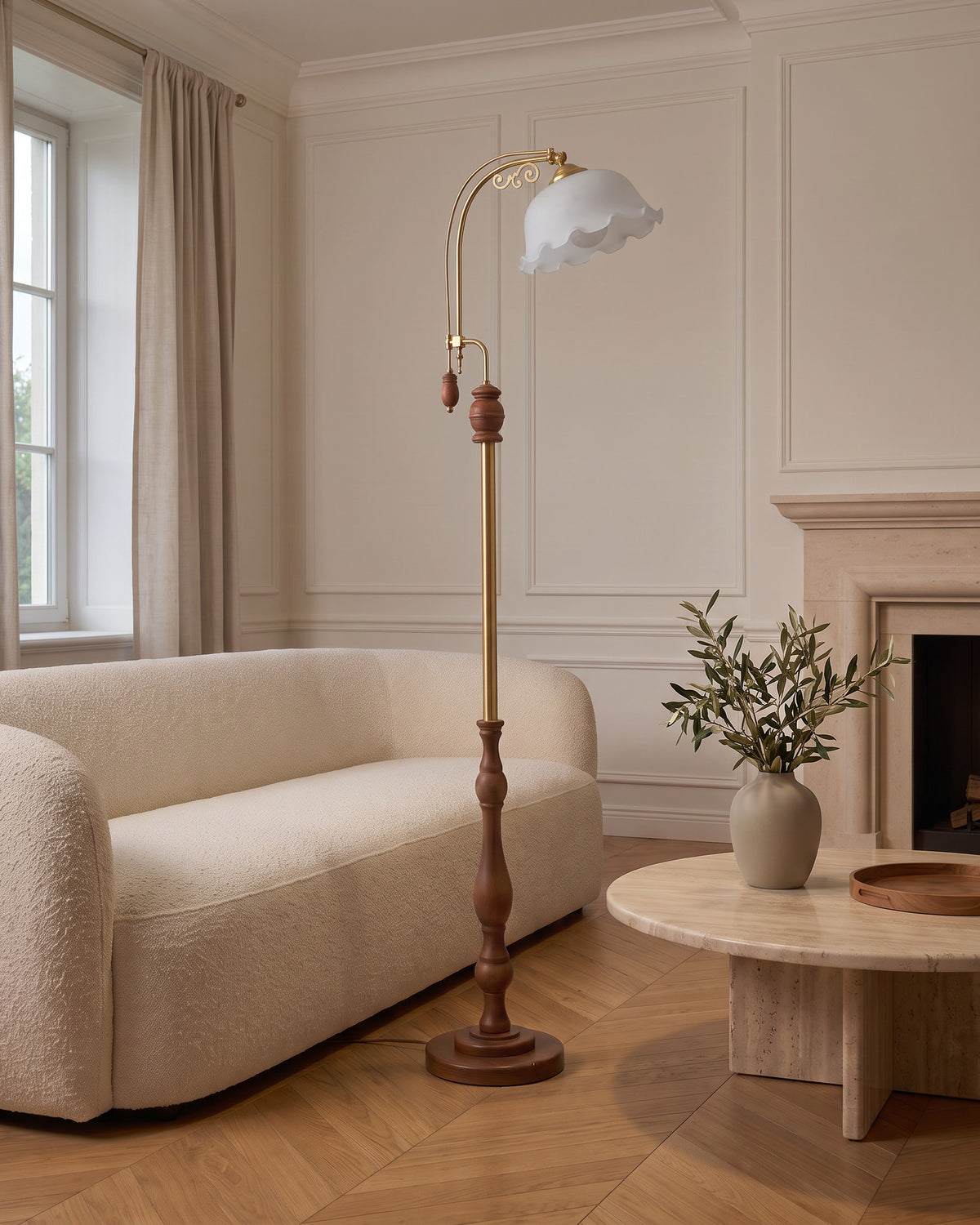 Lampadaire Églantine de jour, éteint