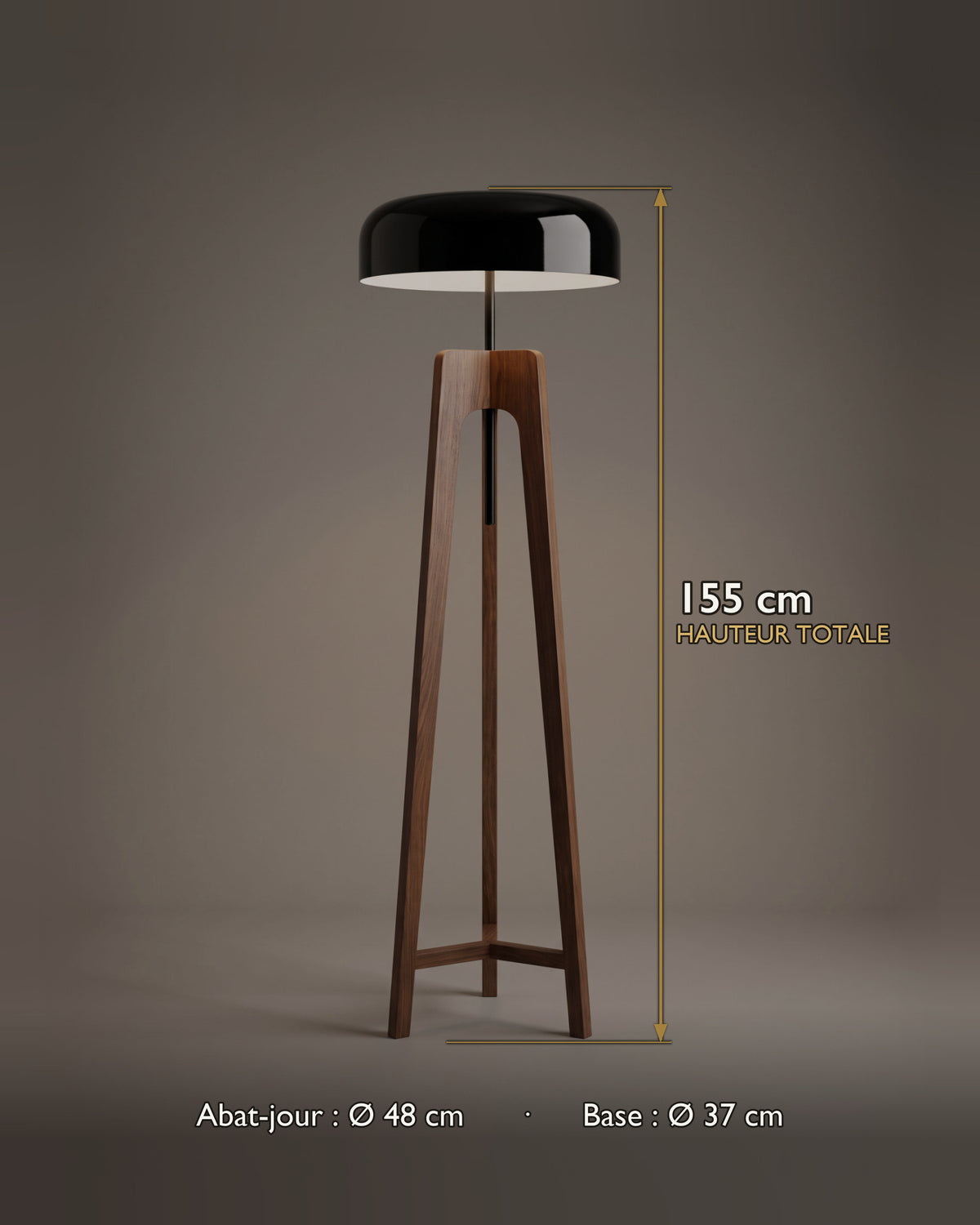Lampadaire Chapeau : carte des dimensions
