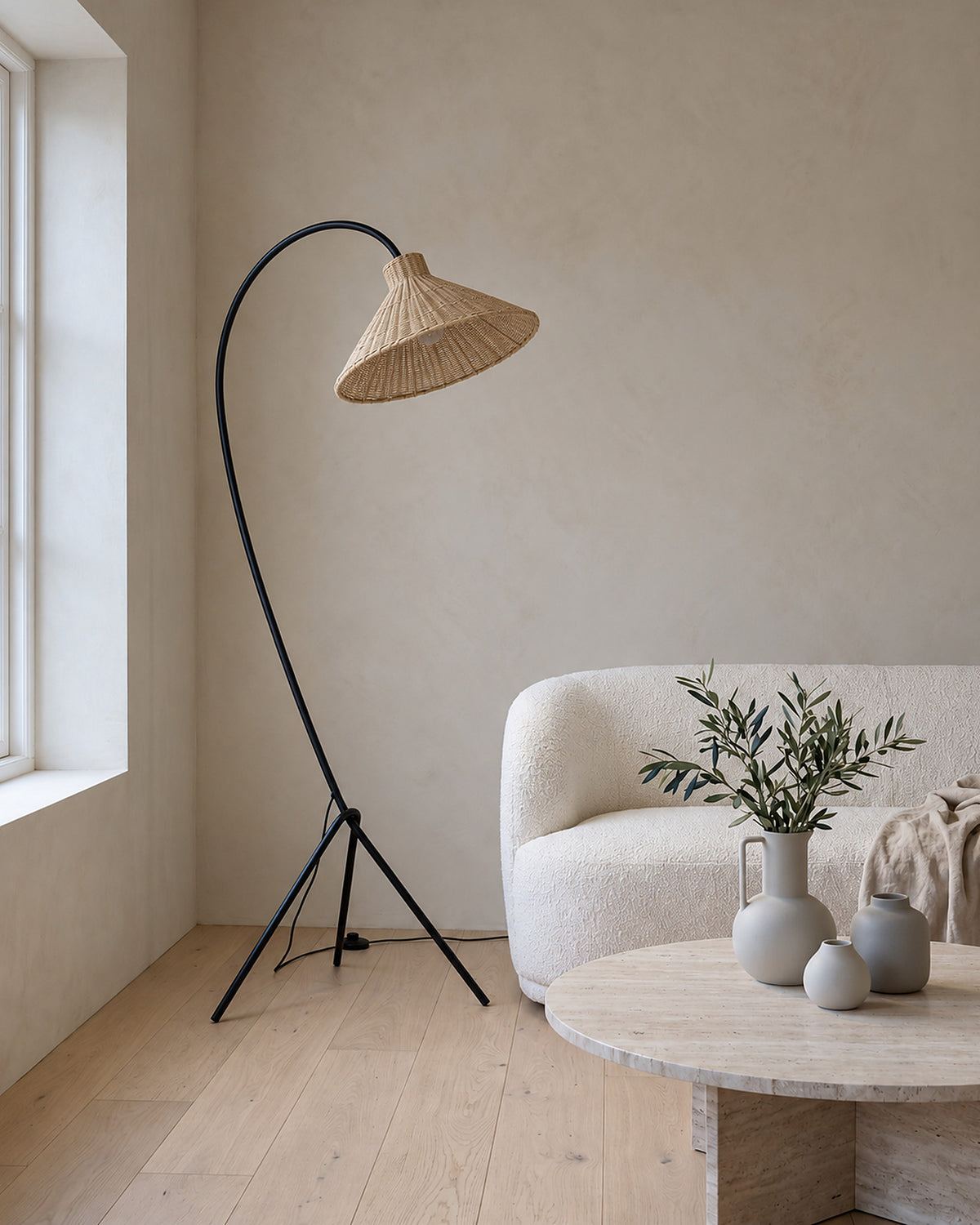 Lampadaire Héron de jour, éteint