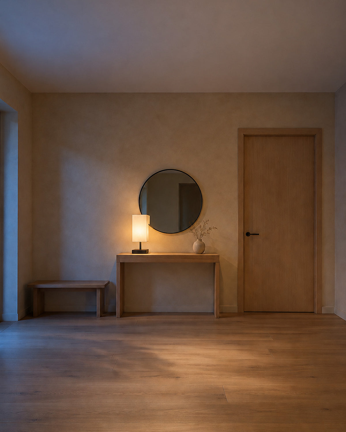 Lampe de table Colonnade dans une seconde pièce, allumé