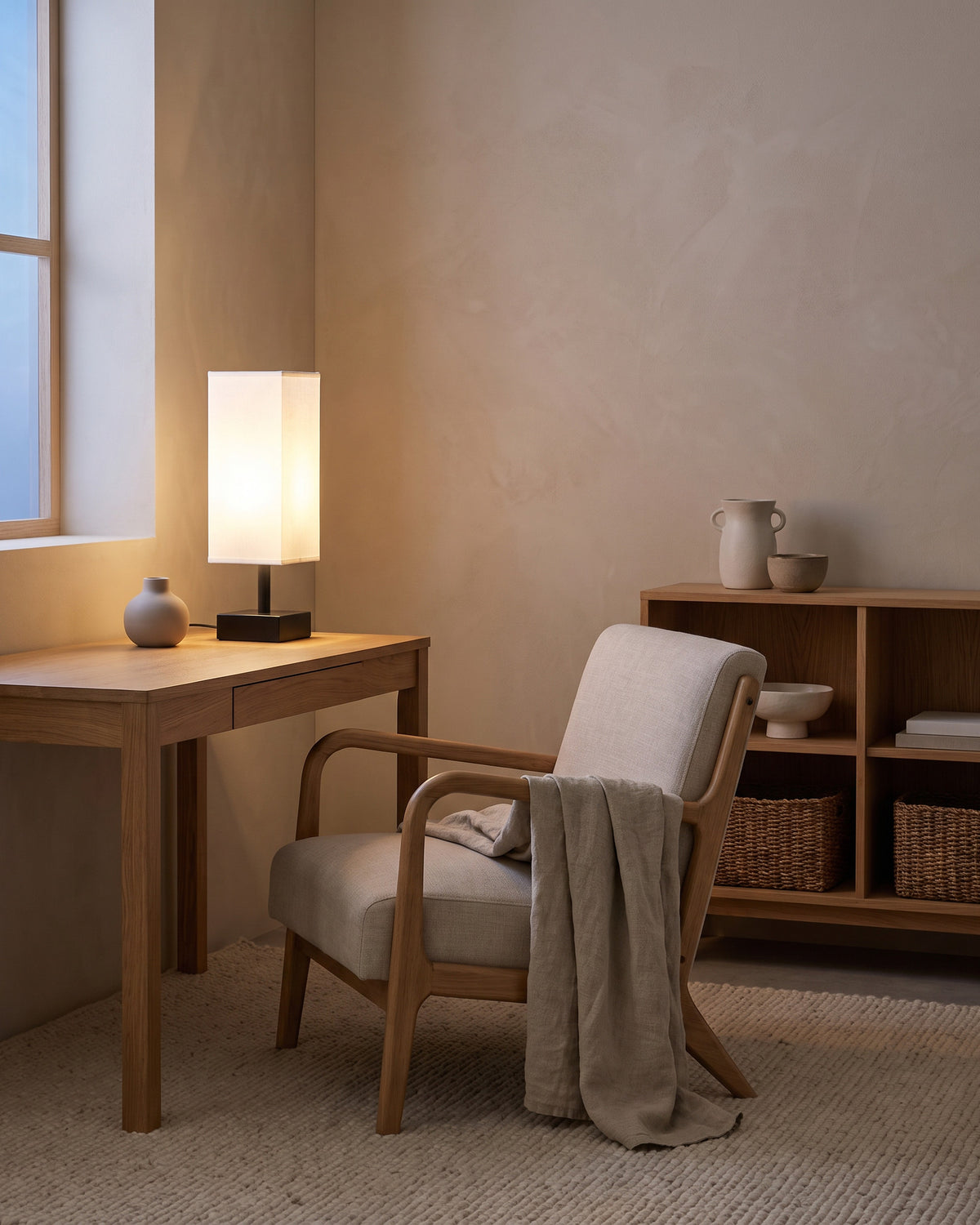 Lampe de table Pilastre dans une autre ambiance, allumée