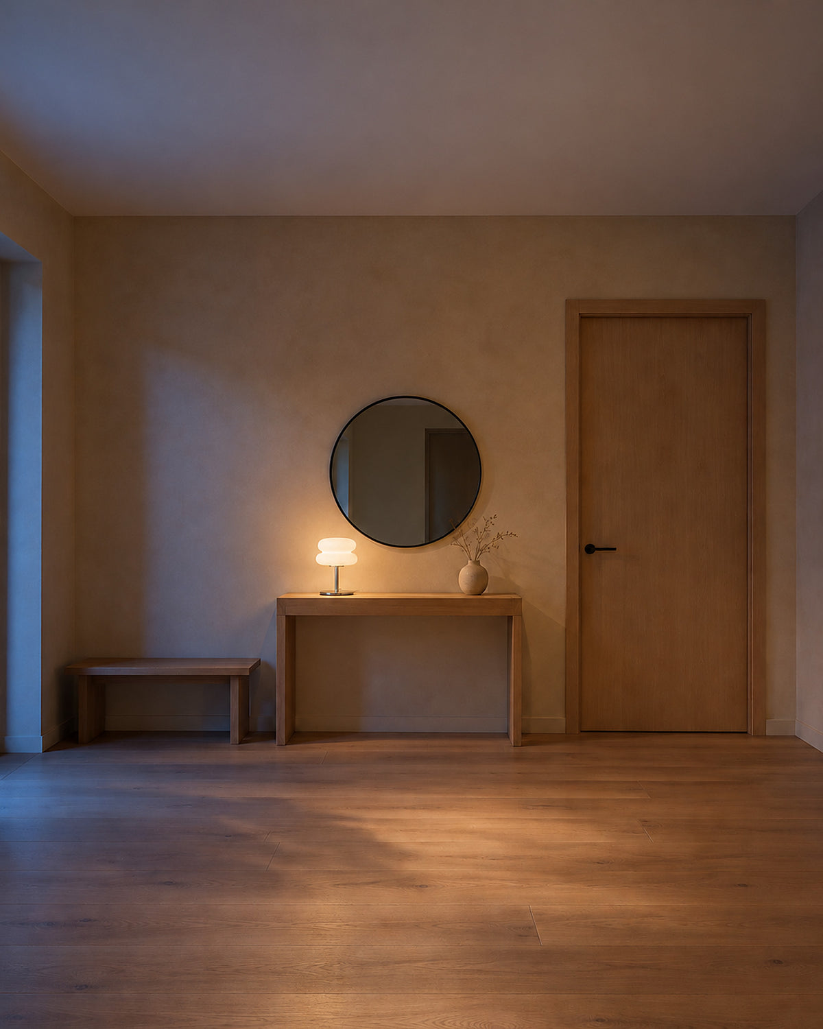 Lampe de table Coussin dans une seconde pièce, allumé
