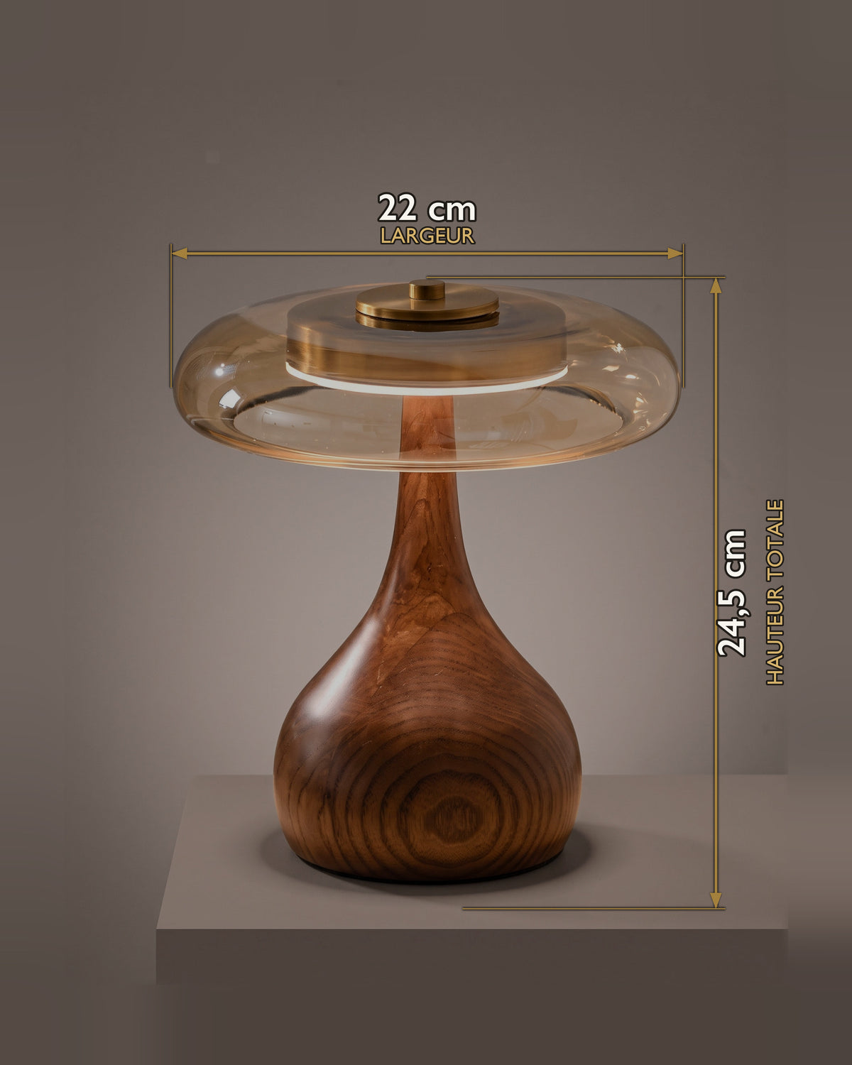 Lampe de table Mirabelle : carte des dimensions