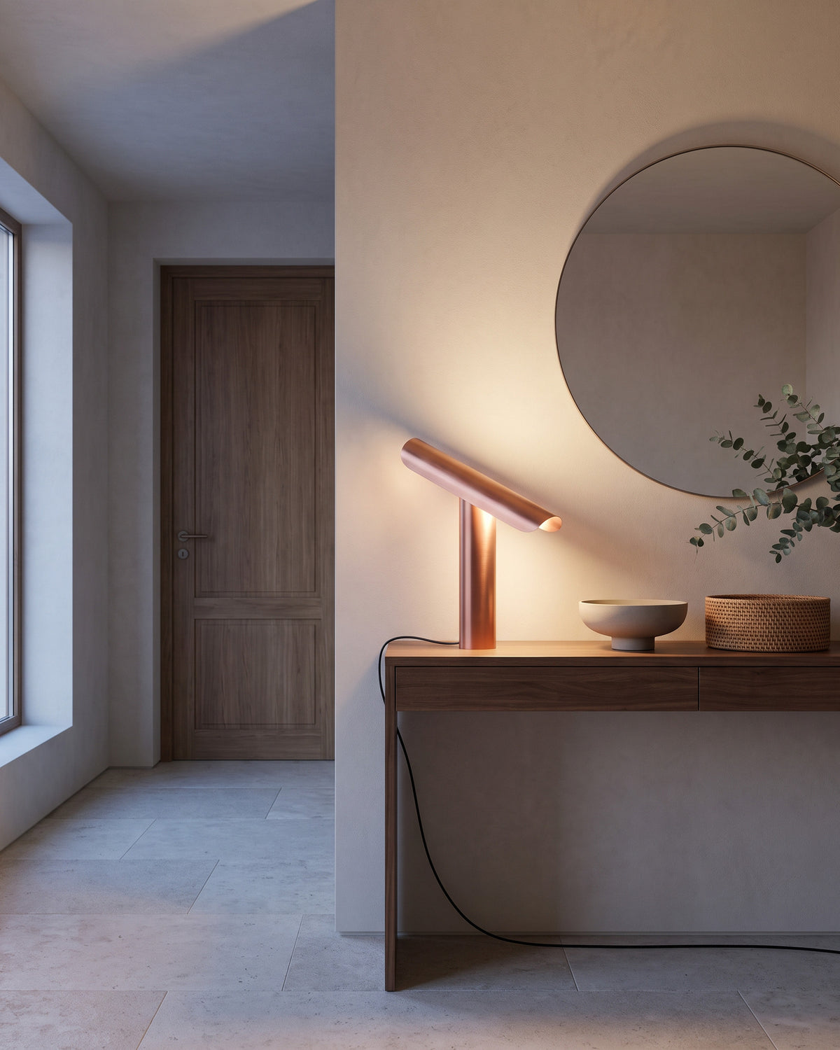 Lampe de table Gouttière dans une autre ambiance, allumée