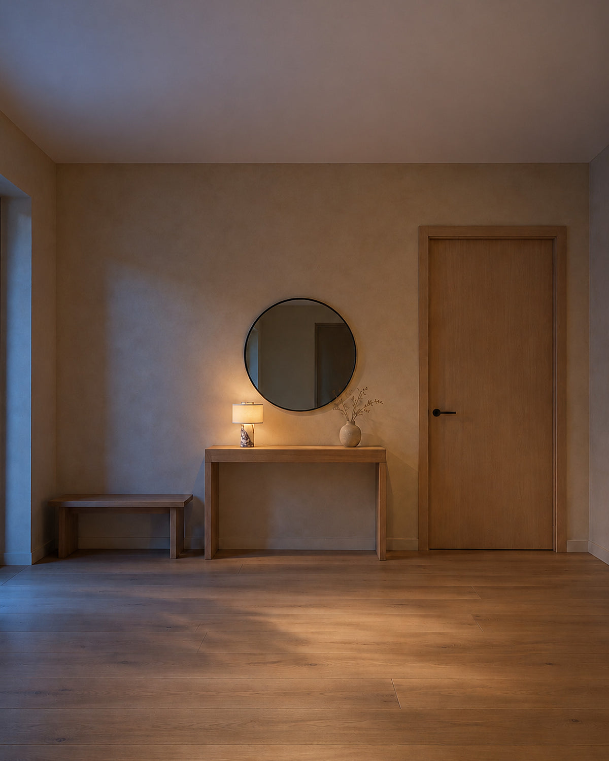 Lampe de table Améthyste dans une seconde pièce, allumé