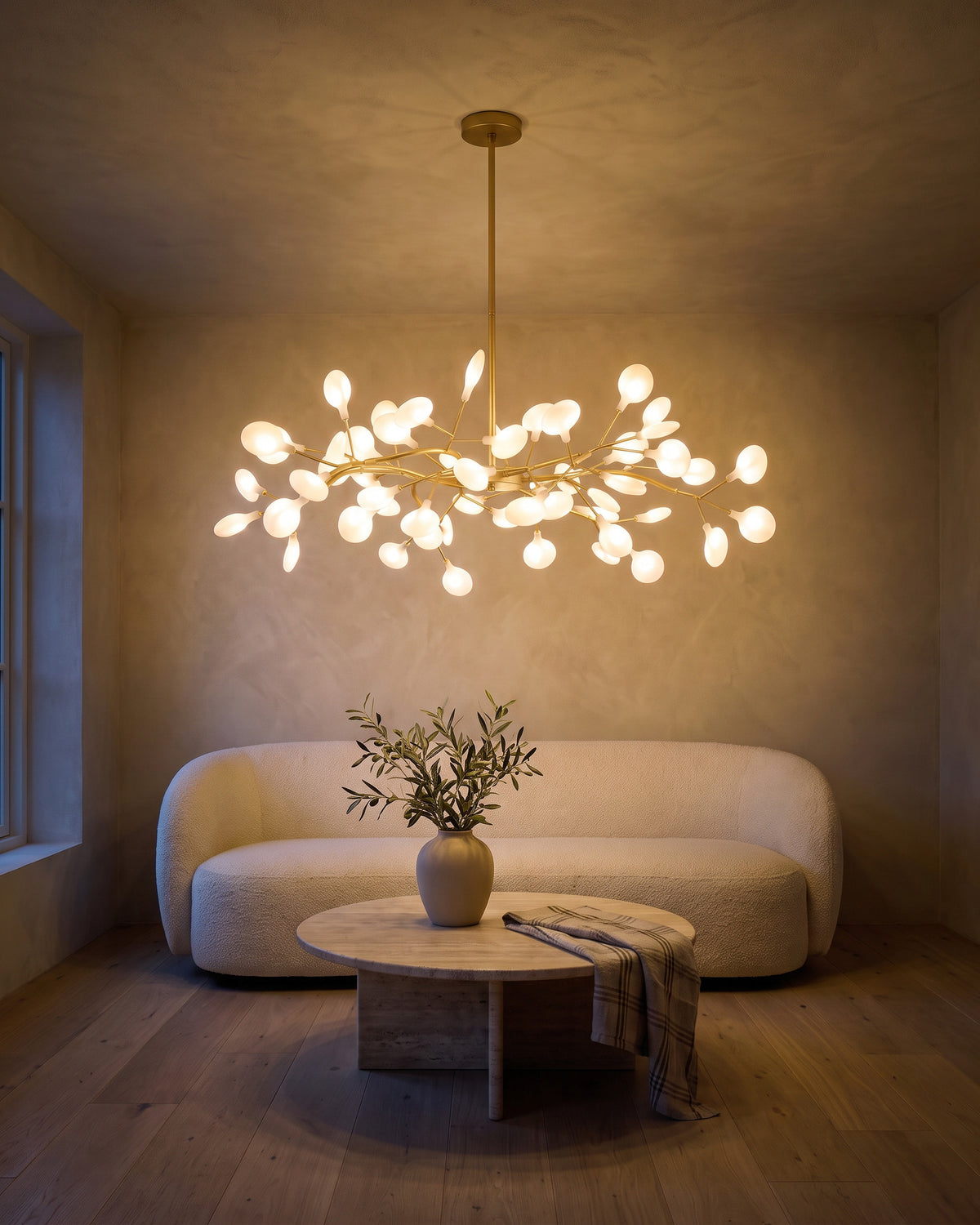 Lustre Lucioles allumé de nuit