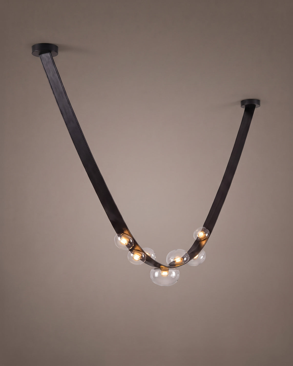 Lustre Collier, verre transparent