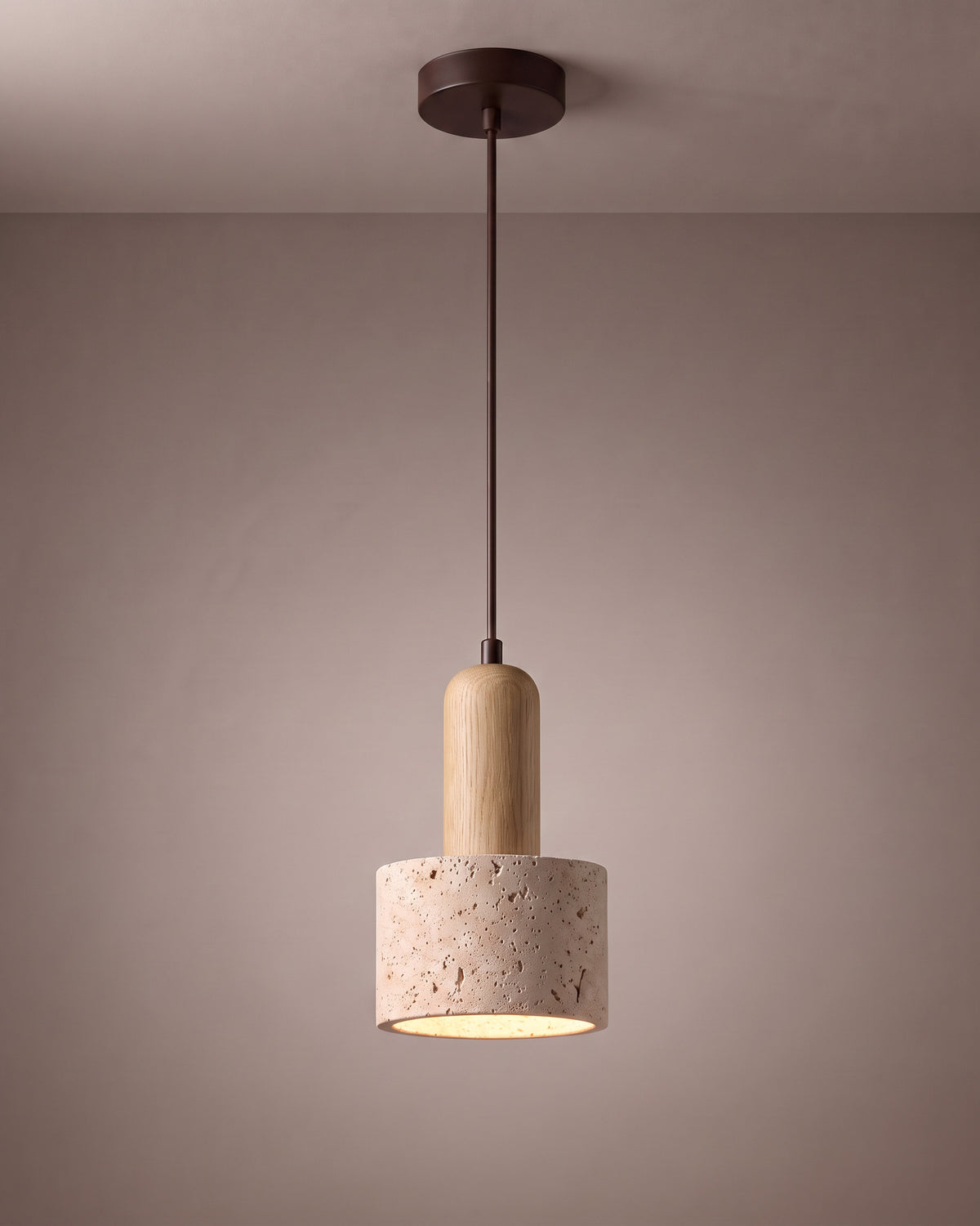 Suspension Pilon, bois clair