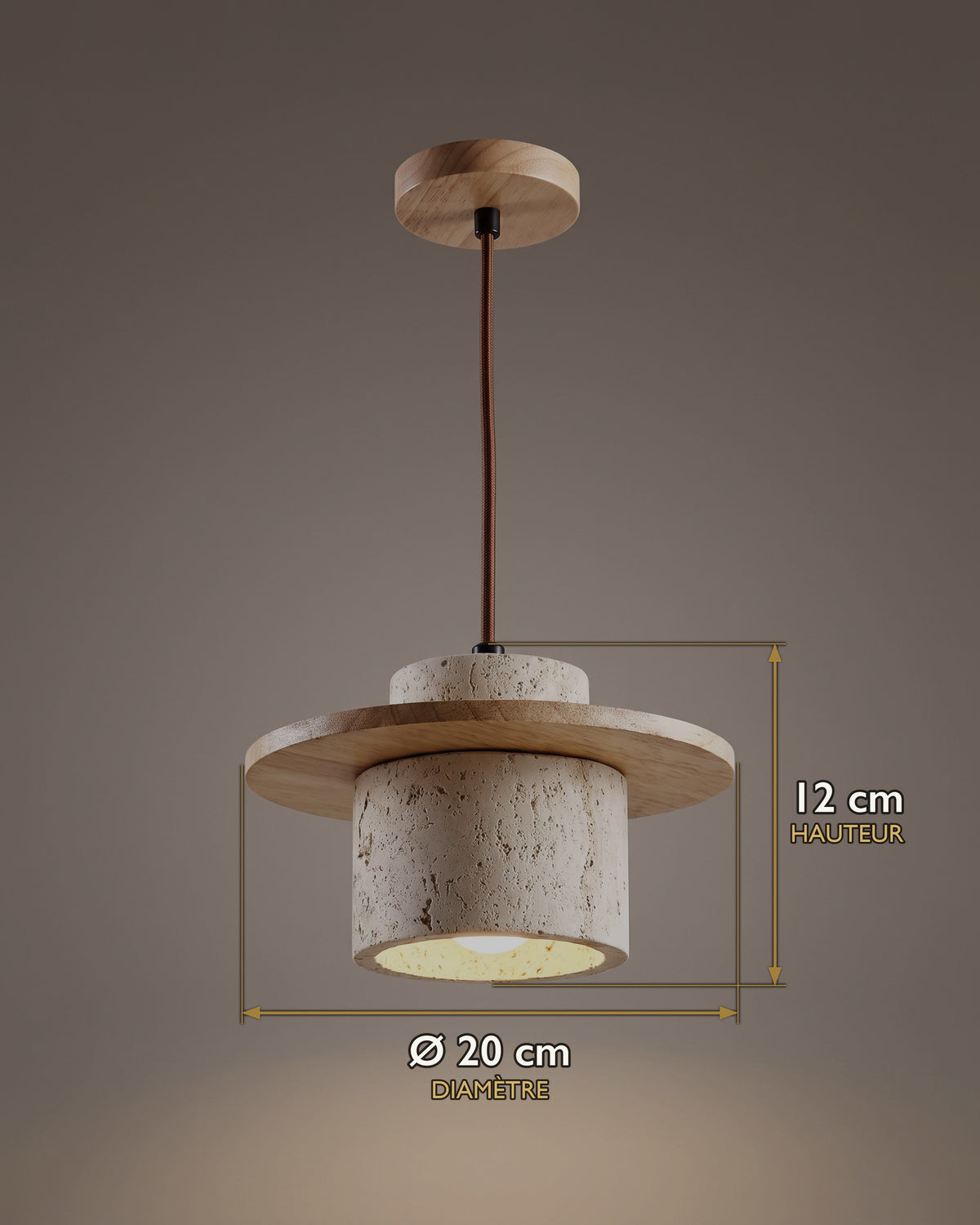 Suspension Soucoupe : carte des dimensions