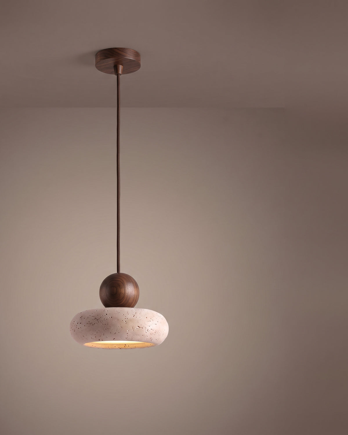 Suspension Caillou, noyer