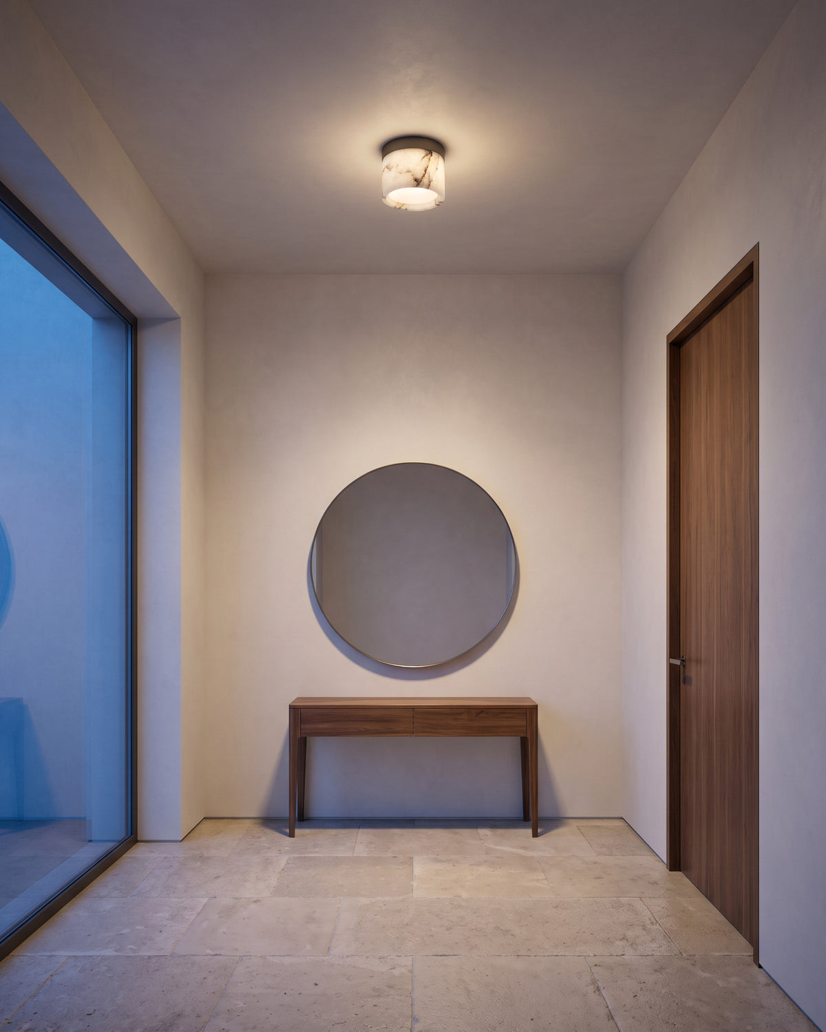 Plafonnier Stèle dans une entrée, vue d'ensemble qui montre sa