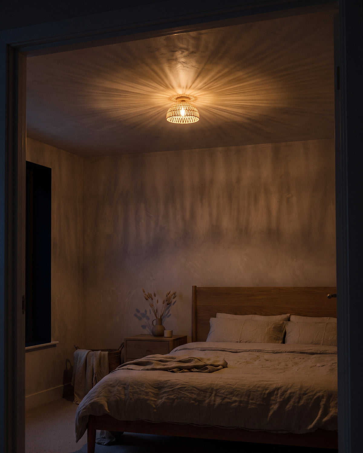 Plafonnier Boléro allumé de nuit