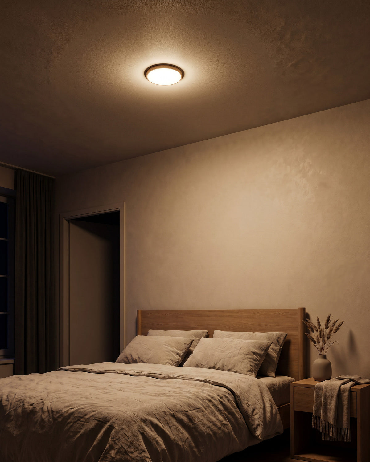 Plafonnier Planche allumé de nuit