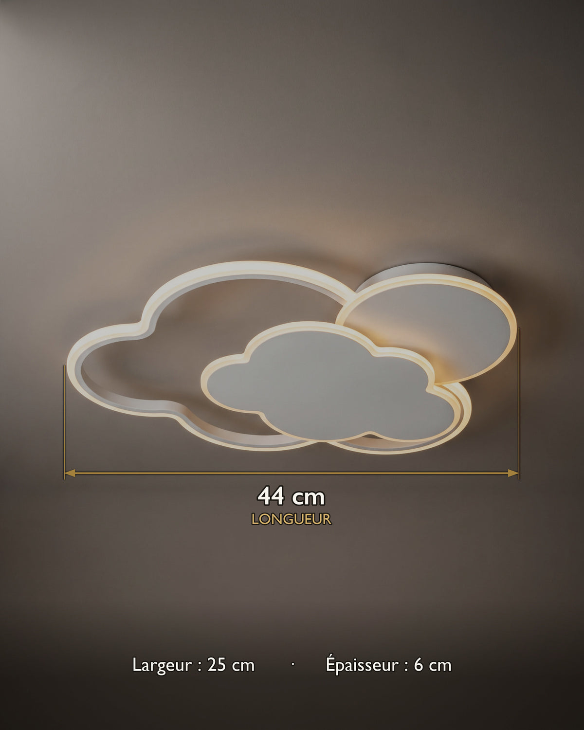 Plafonnier Cumulus : carte des dimensions