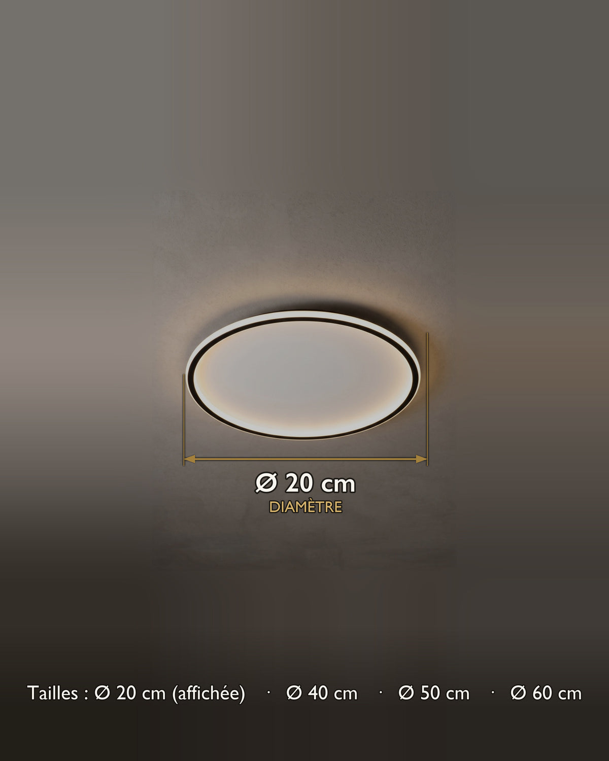 Plafonnier Cerclé, anneau LED extra-plat