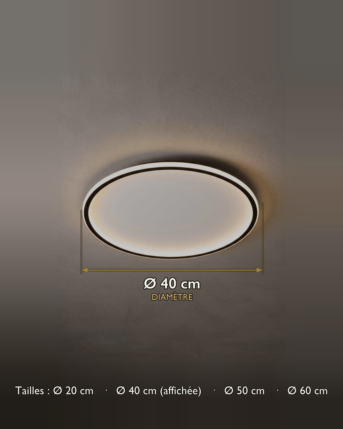 Plafonnier Cerclé, anneau LED extra-plat