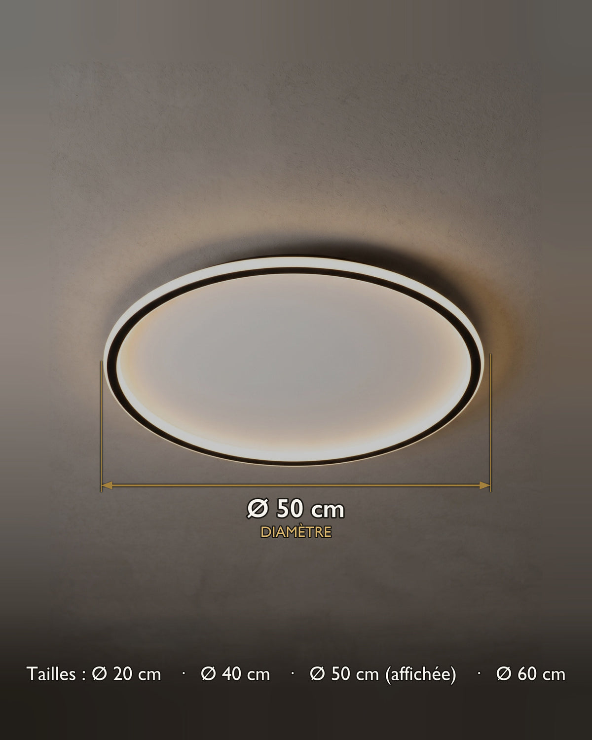 Plafonnier Cerclé, anneau LED extra-plat