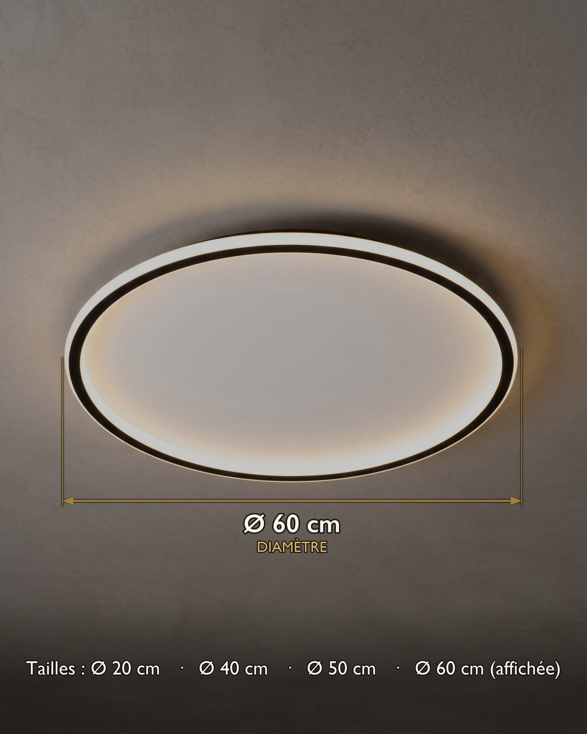 Plafonnier Cerclé, anneau LED extra-plat