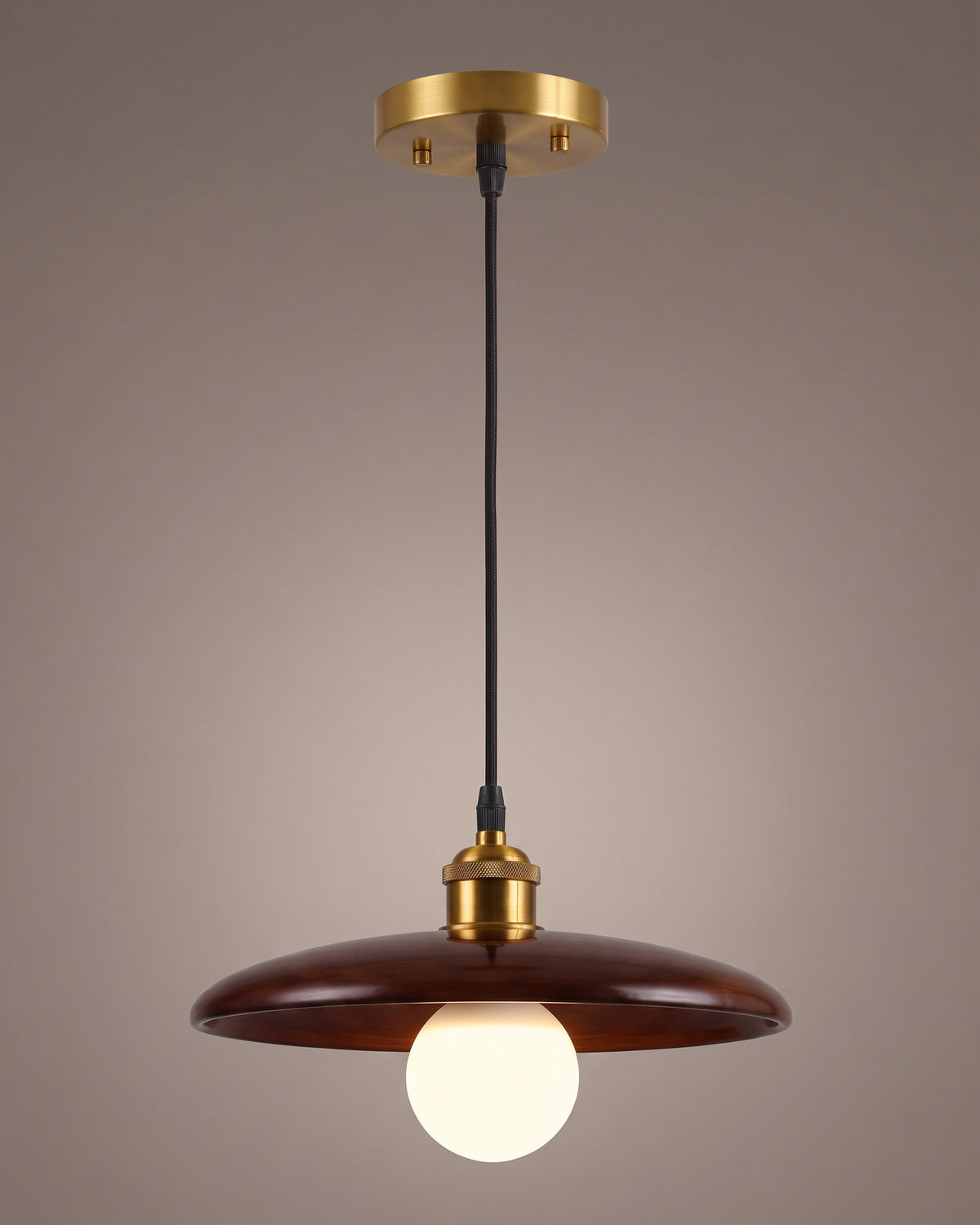 Suspension Béret, acajou
