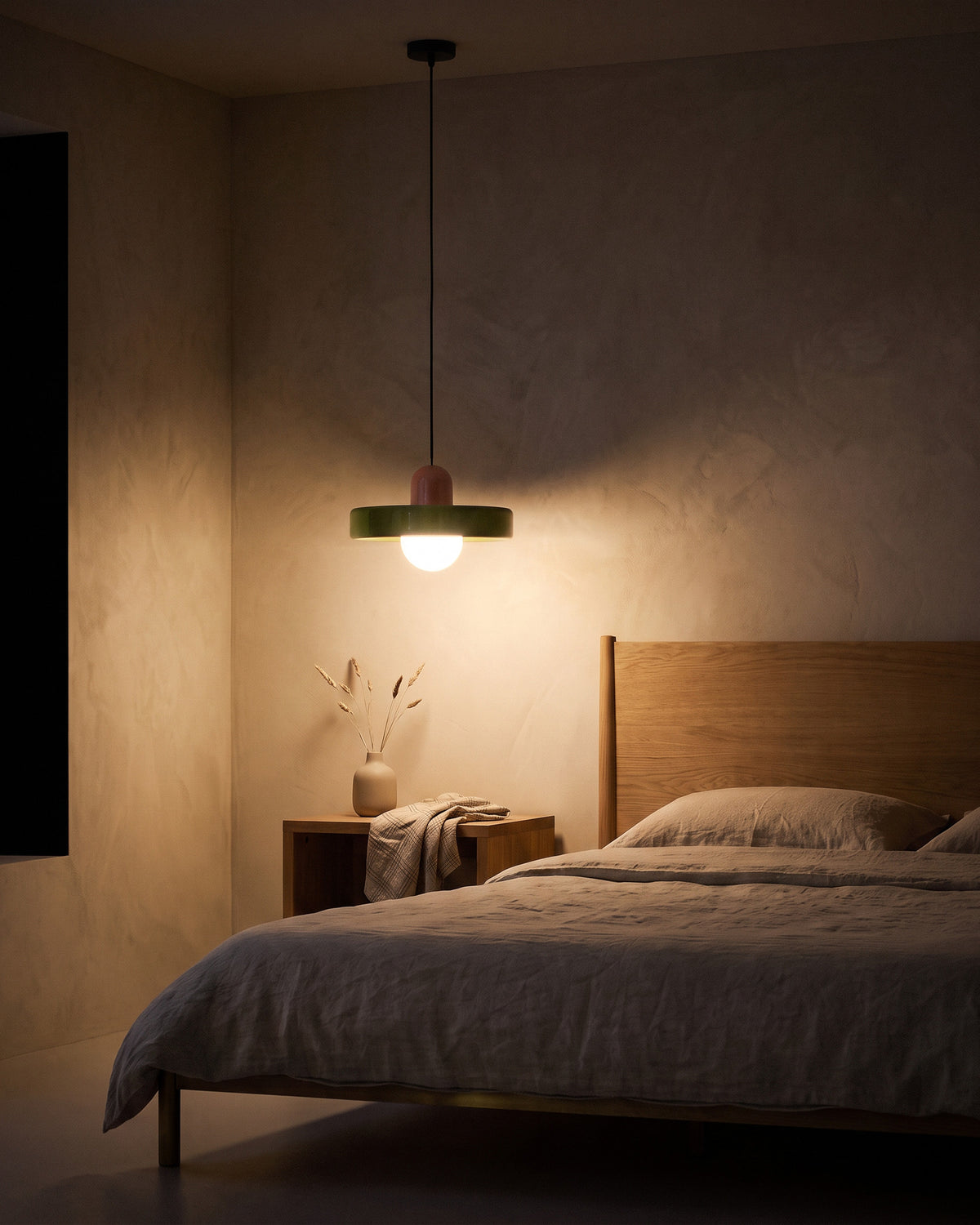 Suspension Émail allumée de nuit