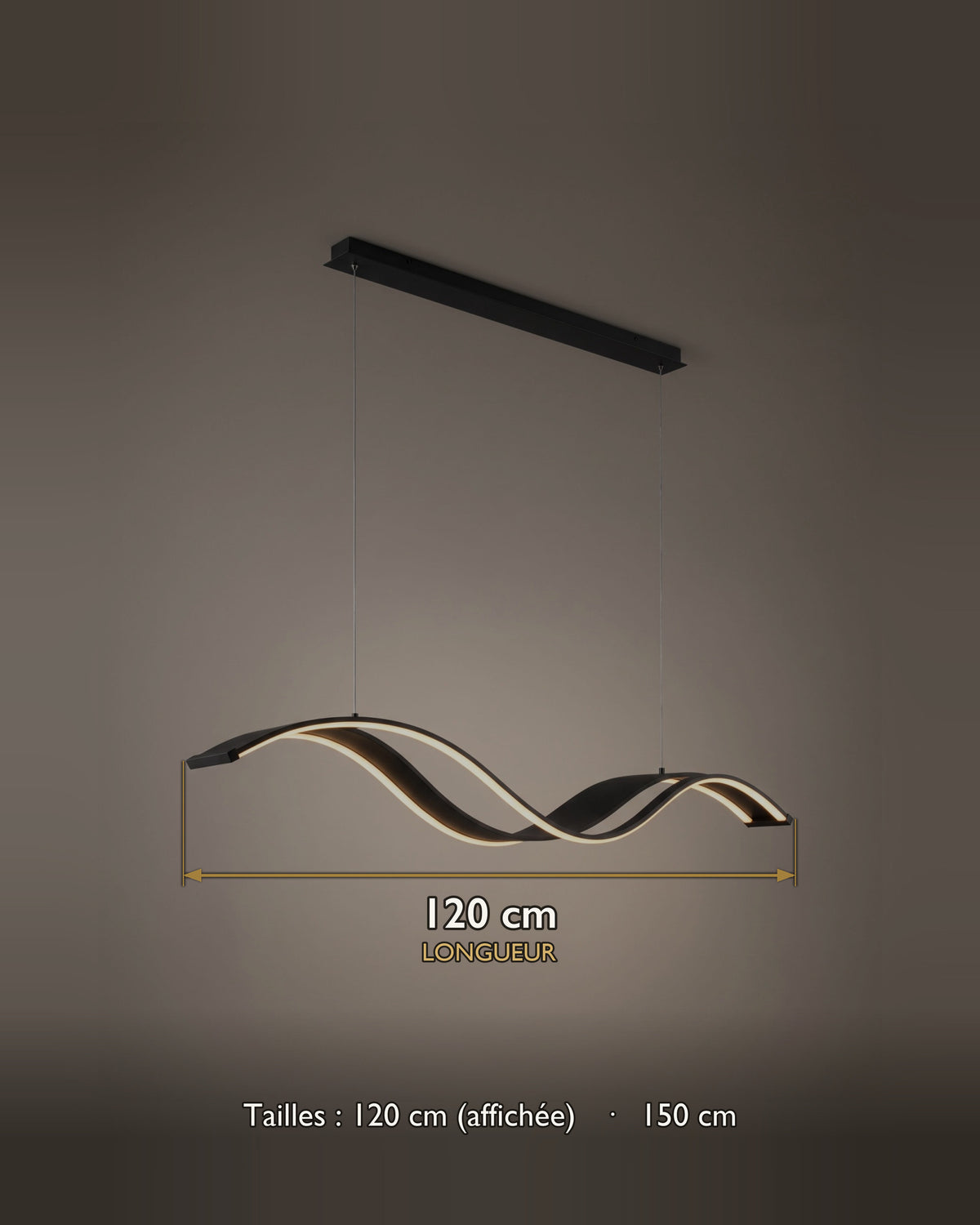 Suspension Vague, 120 cm