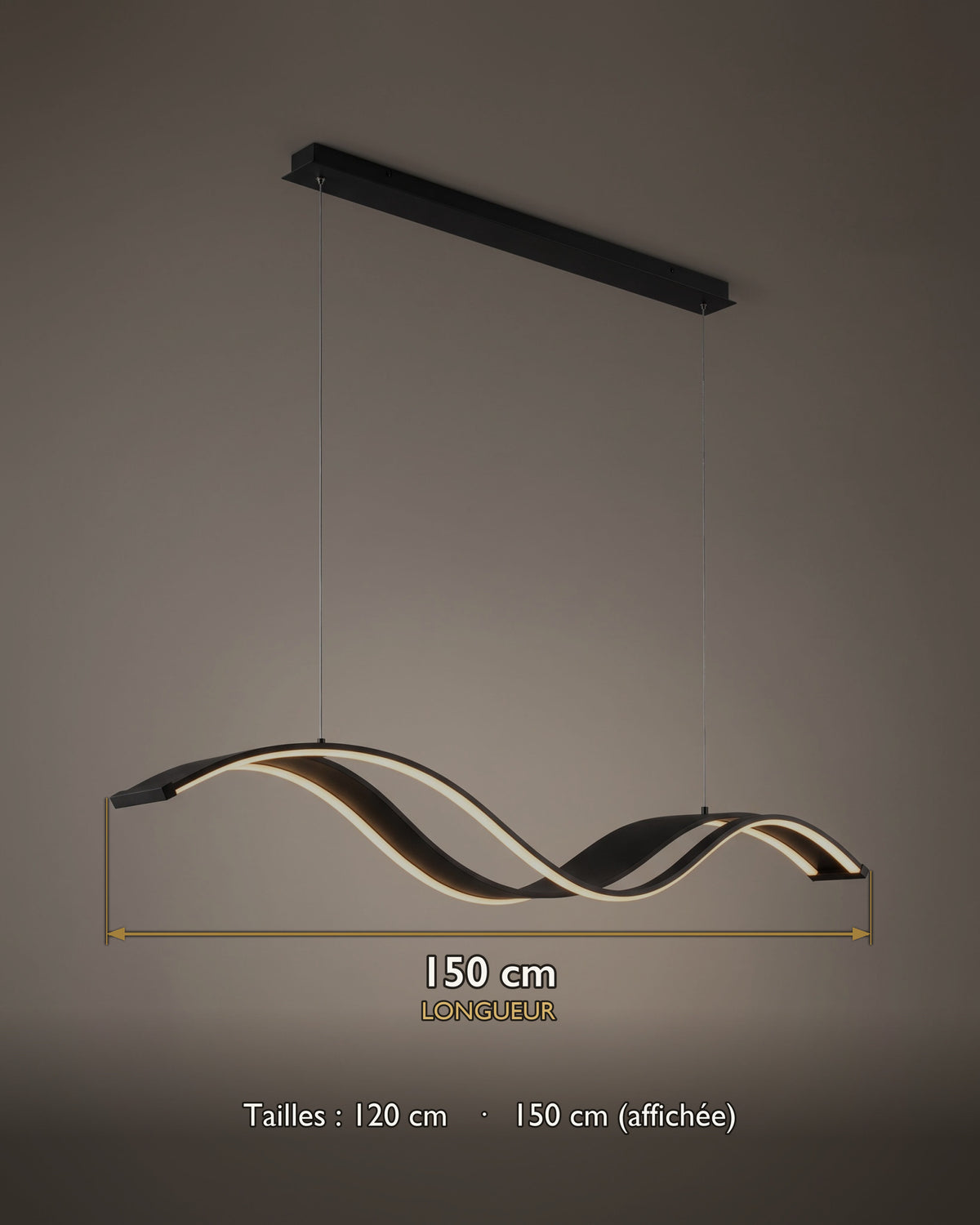 Suspension Vague, 150 cm