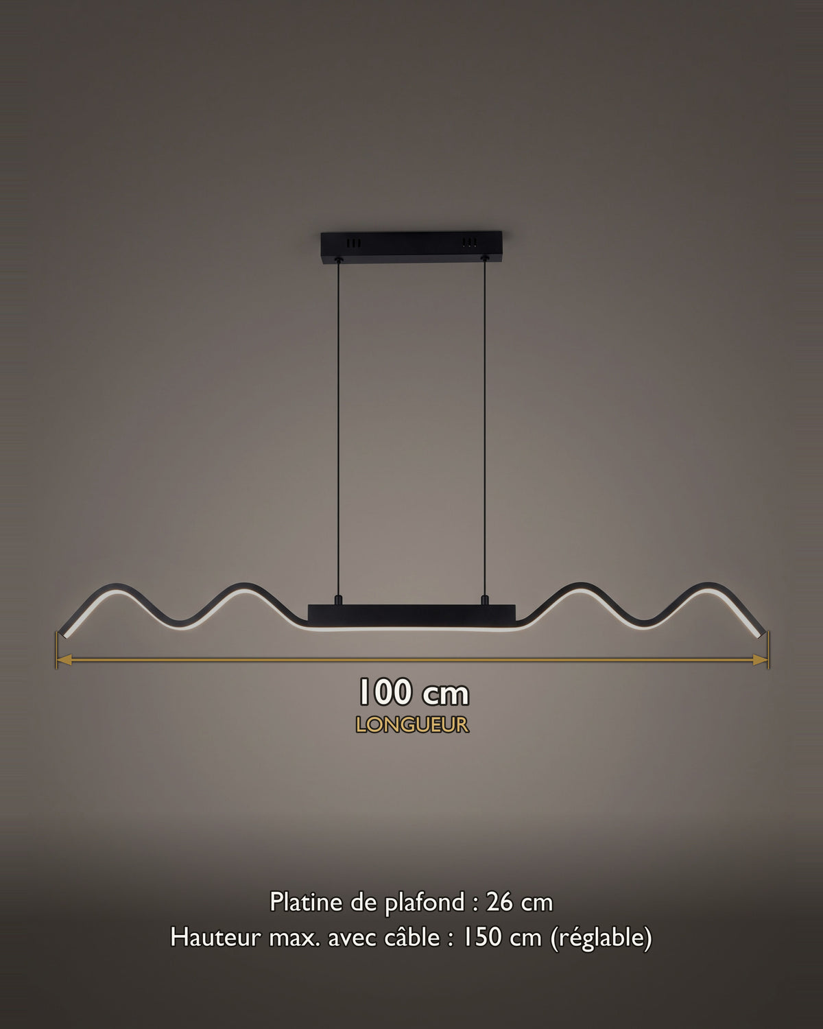 Suspension Ressac : carte des dimensions