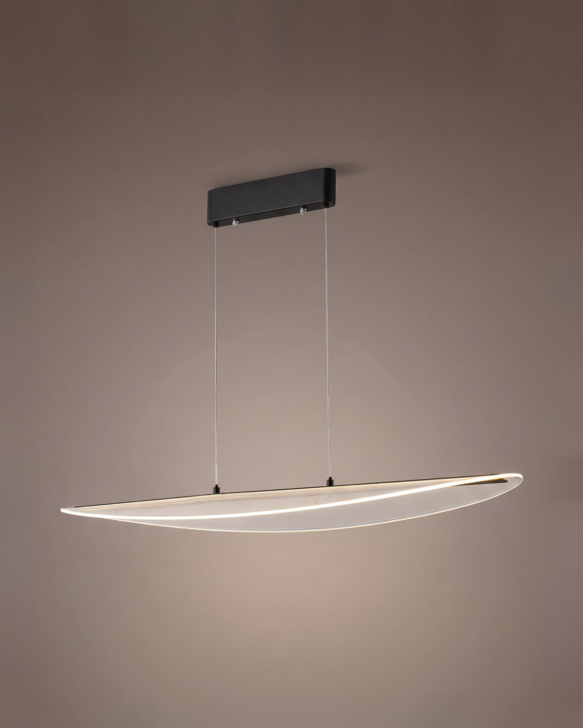 Suspension Feuille, finition noir