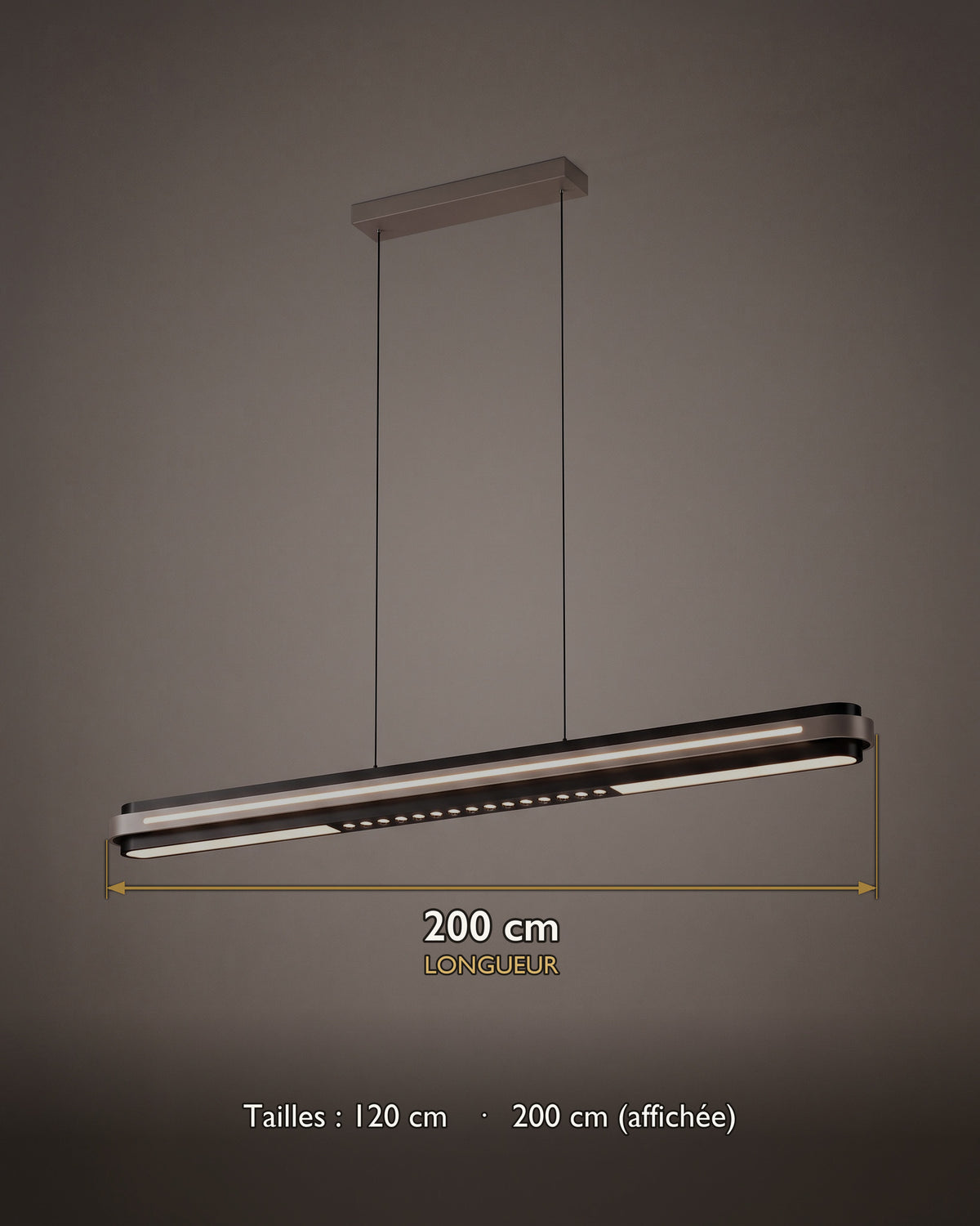 Suspension Graphite, 200 cm