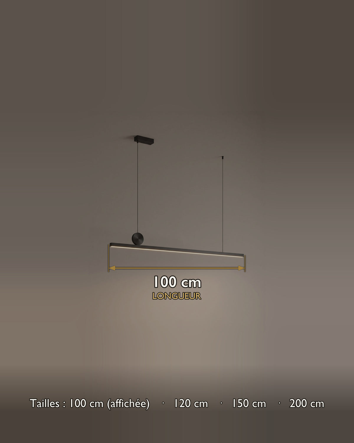 Suspension Pastille, finition 100 cm