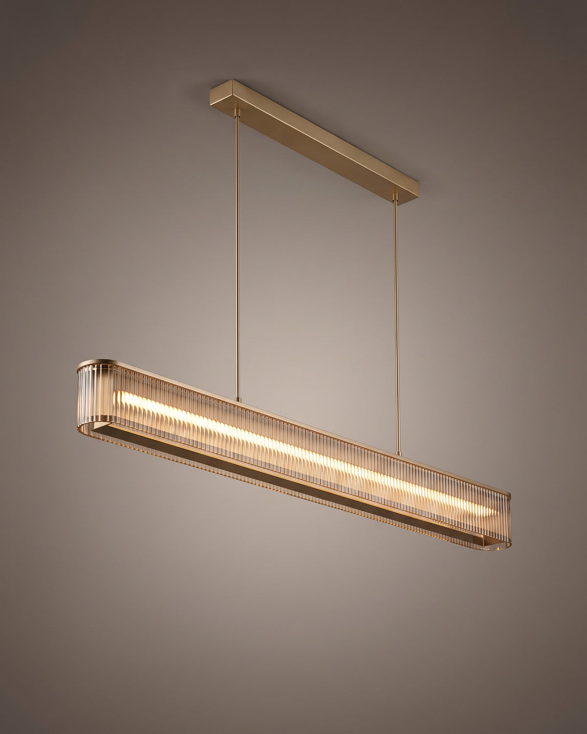 Suspension Cannelure, finition dore