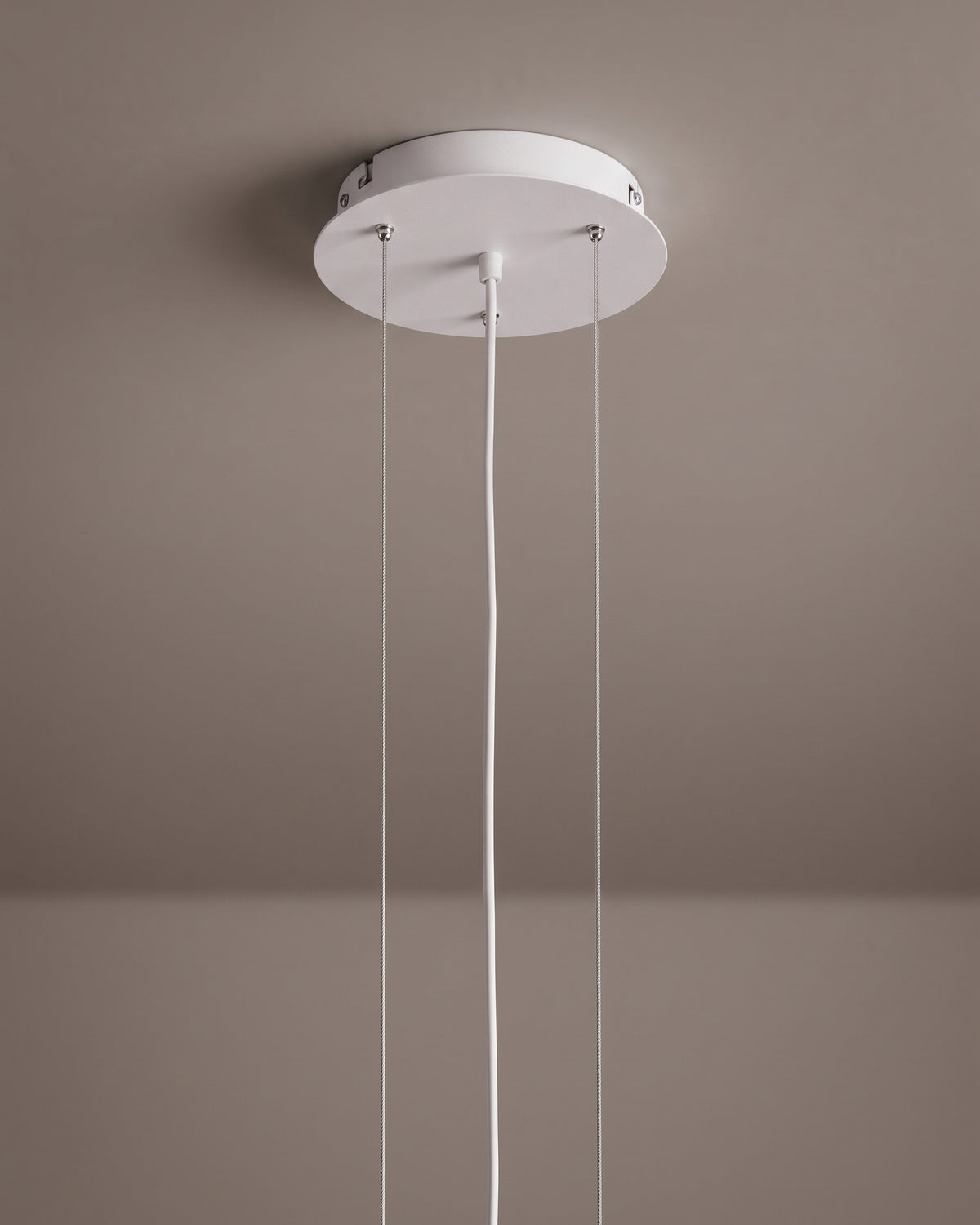 Suspension Nénuphar : détail technique (fixation, câble ou douille)