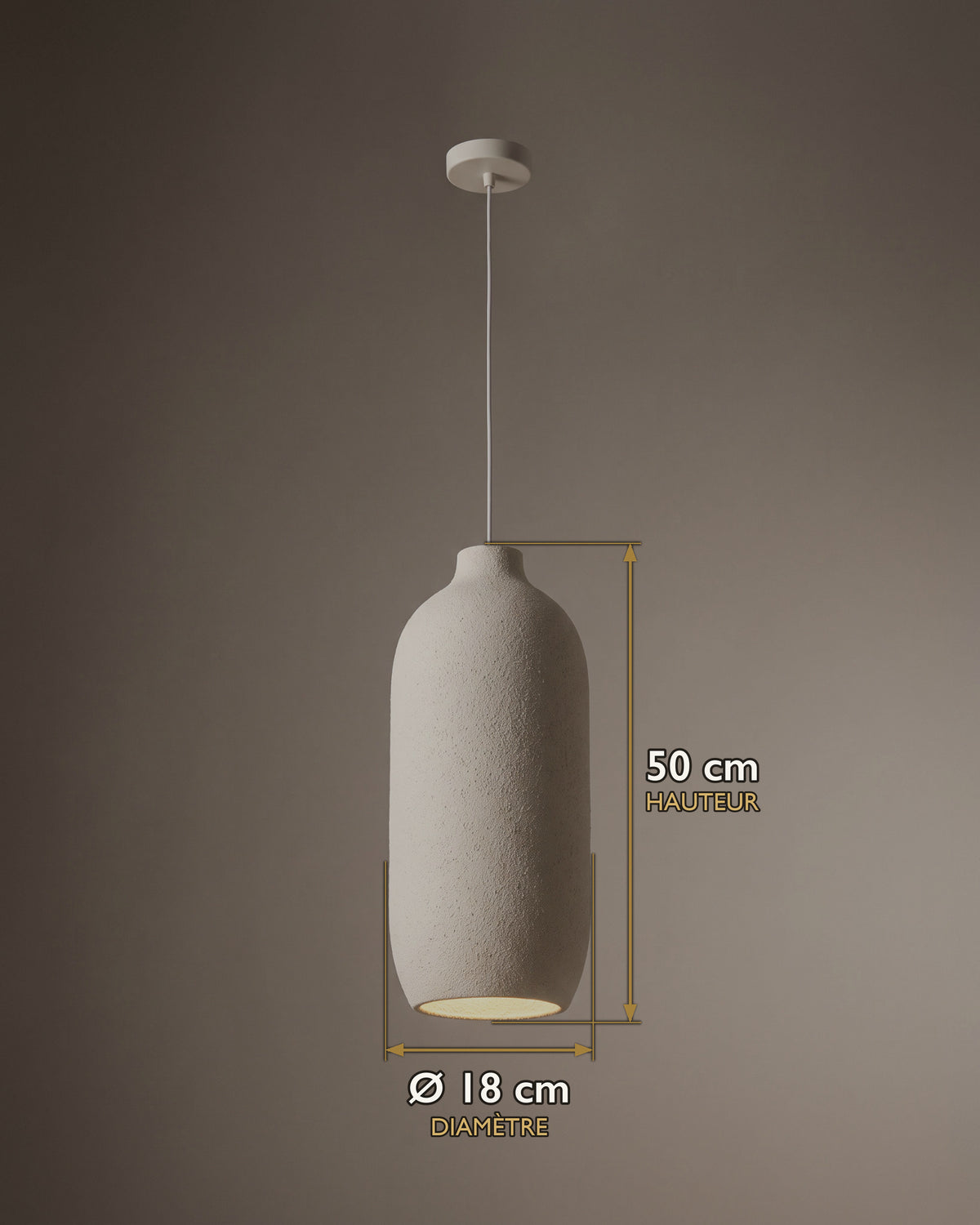 Suspension Stuc : carte des dimensions