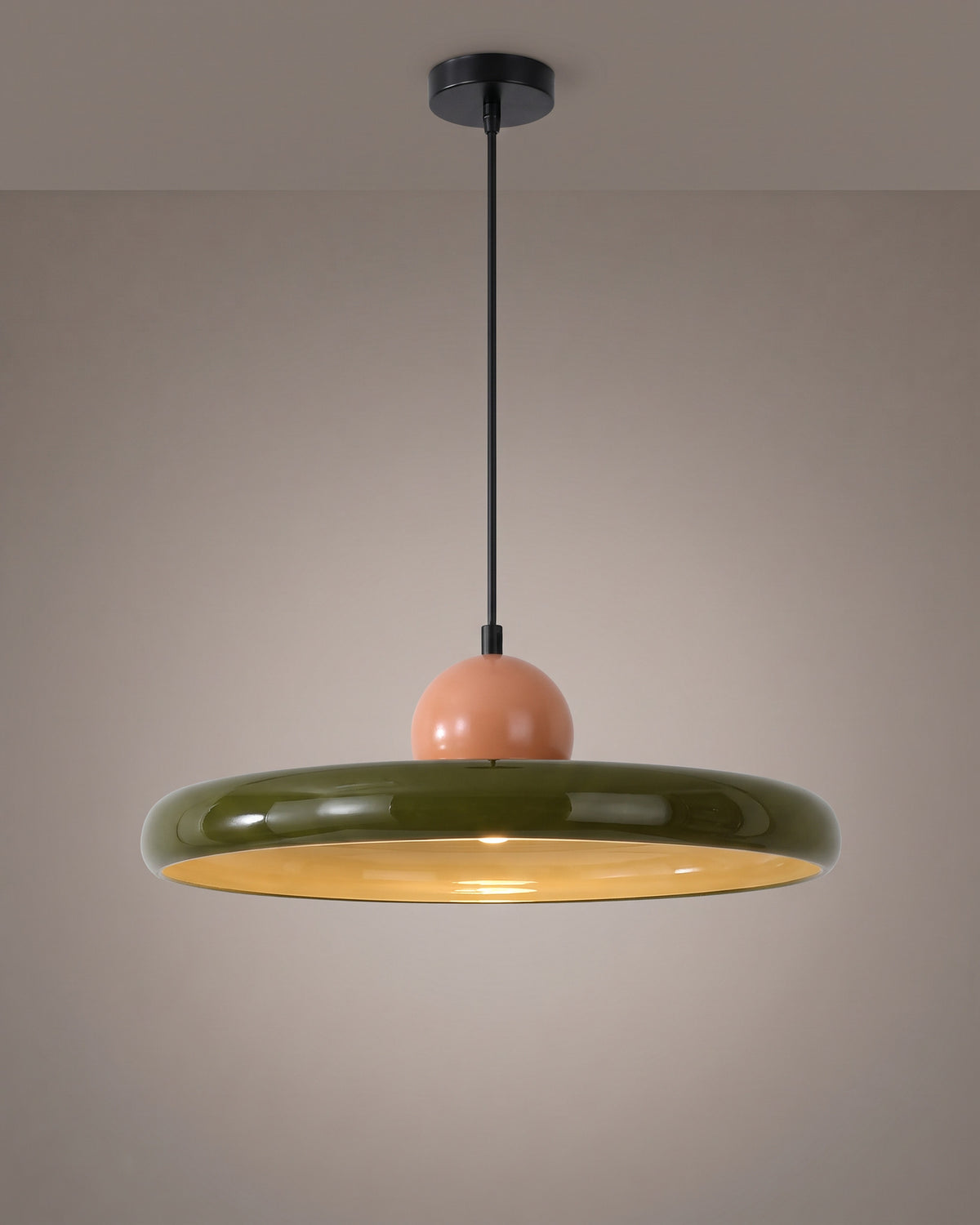 Suspension Écuelle, vert olive